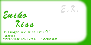 eniko kiss business card